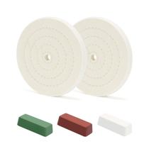 Rodas de polimento SCOTTCHEN de 6 polegadas, 2 peças para moedor de bancada Rodas de polimento SCOTTCHEN de 6 polegadas, 2 peças para moedor de bancada