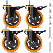 Rodas de rodízio YUPEZOP 4 Heavy Duty 1000 kg com trava dupla Rodas de rodízio YUPEZOP 4 Heavy Duty 1000 kg com trava dupla