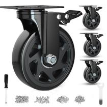 Rodas de rodízio YUPEZOP Heavy Duty de 6 polegadas com freio de 3000 libras Rodas de rodízio YUPEZOP Heavy Duty de 6 polegadas com freio de 3000 libras