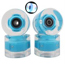 Rodas de skate BLAZETOY FREEDERE 60mm com rolamentos LED x4