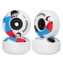 Rodas de skate FREEDERE 52mm com rolamentos e espaçadores azuis x4