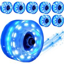 Rodas de skate LED Light Up Nezylaf, pacote com 8 rolamentos