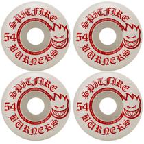 Rodas de skate Spitfire Burners 54mm 99A branca/vermelha