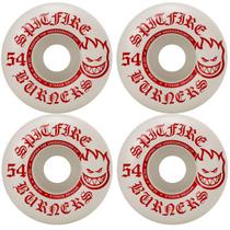 Rodas de skate Spitfire Burners 54mm 99A branca/vermelha