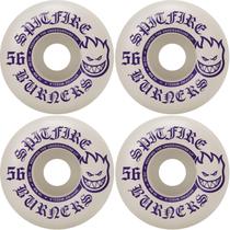 Rodas de Skate Spitfire Burners 56mm 99A - Branca/Roxa