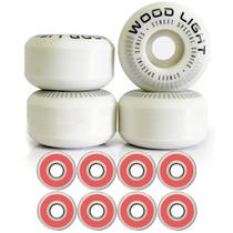 Rodas de Skate Wood Light 52mm Street Com Rolamentos Abec 11