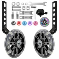 Rodas de treinamento de bicicleta HAWENS Mute Flash para bicicletas de 12-20 polegadas