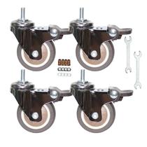Rodas giratórias TPR de 360 da Stem Casters YEWEKE para carrinhos e móveis Rodas giratórias TPR de 360 da Stem Casters YEWEKE para carrinhos e móveis