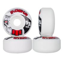 Rodas Moska Rock 53mm - 53D Street Profissional Branca Cor:BrancoTamanho:ÚnicoGênero:Homem Rodas Moska Rock 53mm - 53D Street Profissional Branca Cor:BrancoTamanho:ÚnicoGênero:Homem