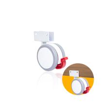 Rodas Para Berço 60mm Com Freio Branco E Cinza U 15mm