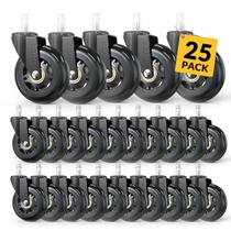 Rodas para Cadeira de Escritório HOLKIE 3 polegadas Conjunto com 25 Peças em Borracha Rodas para Cadeira de Escritório HOLKIE 3 polegadas Conjunto com 25 Peças em Borracha