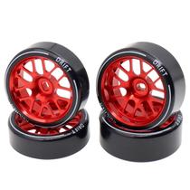 Rodas para Carro RC Treehobby 27mm Drift Liga de Alumínio Vermelha