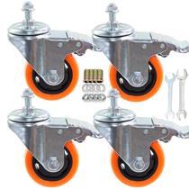 Rodas Stem Caster AOCHENLY Heavy Duty M10-1,5 x 25 mm (pacote com 4)