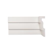 Rodateto de Poliestireno 12cm X 30mm Liso Metro Linear 5101m1 Barra com 2,0 Ml Branco