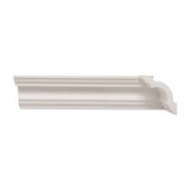 Rodateto de Poliestireno 3CMX30MM Liso 2,0 Metro Linear Branco Graddus