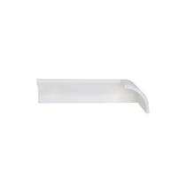 Rodateto de Poliestireno 6,5cm X 80mm Liso Metro Linear-5101b1 - Barra com 2,0 Ml Branco