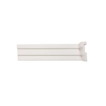 Rodateto de Poliestireno 6CMX20MM Liso 2,0METRO Linear Branco Graddus 2 Unidade - Branco