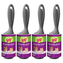 Rodillo quitapelusas Scotch-Brite para pelo de mascotas, extra adhesivo, paquete de 4