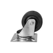 Rodinha 10cm Borracha 4 Polegadas com Placa Giratória Rodinha 10cm Borracha 4 Polegadas com Placa Giratória