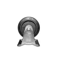 Rodinha 127mm Ferro com Borracha 5 Polegadas com Placa Fixa