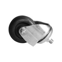 Rodinha 75mm Borracha 3 Polegadas com Parafuso Giratório