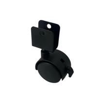 Rodinha Berço 40mm Plástico Com Trava Chapa U Giratória