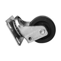 Rodinha Cinza 2 Polegadas Borracha s freio c Placa Giratória Rodinha Cinza 2 Polegadas Borracha s freio c Placa Giratória