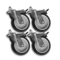 Rodinha Cinza 3 Polegadas BP Com Freio com Placa Giratória