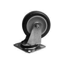 Rodinha Cinza 4 Polegadas BP Sem freio com Placa Giratória