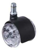 Rodinha dupla 50mm cadeira gamer escritório silicone pino 11mm