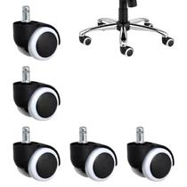 Rodinha Giratoria de Cadeira Para Escritorio Kit 5 Uni Ensroscar Resistente Home Office Casa Trabalho Estudo Quarto Rodinha Giratoria de Cadeira Para Escritorio Kit 5 Uni Ensroscar Resistente Home Office Casa Trabalho Estudo Quarto