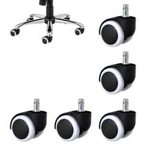 Rodinha Giratoria de Cadeira Para Escritorio Kit 5 Uni Resistente Enroscar Home Office Casa Trabalho Estudo Quarto Rodinha Giratoria de Cadeira Para Escritorio Kit 5 Uni Resistente Enroscar Home Office Casa Trabalho Estudo Quarto