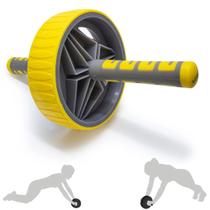 Rodinha Roda para Abdominal Exercicios Treino Amarela Liveup Sports
