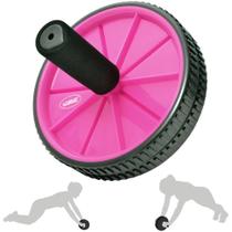 Rodinha Roda para Abdominal Exercicios Treino Rosa Liveup Sports