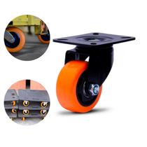 Rodinha Rodizio Giratório Base Preta 3" Alta Resistência e Praticidade