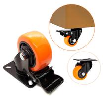 Rodinha Rodízio Giratório Reforçado com Trava 40mm