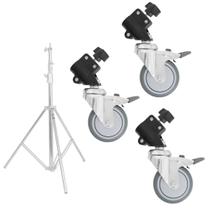 Rodinhas Borracha Para Tripé Iluminação Greika 22mm