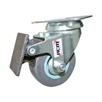 Rodizio 2'' para 50kg termoplastico com base giratoria e freio traseiro GA10050FT Acm Tools