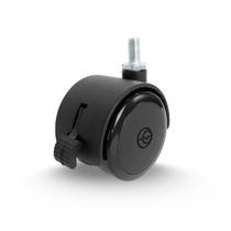 Rodízio 2 Pol C/Espiga e Freio Roda Nylon e Banda em PVC - 20Kg - Casterine