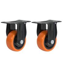 Rodizio 3 Pol Fixo com Roda PVC - 70Kg - Master Roll