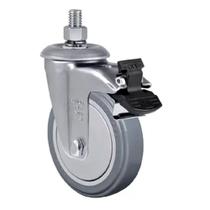 Rodízio 4 POL Girátorio Com Freio e Pino GLEX 412 BDN G até 60Kg SCHIOPPA