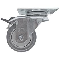 Rodízio 412 Placa Giratório com Freio GL 412 BP G - SCHIOPPA