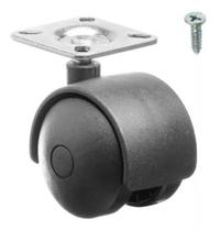 Rodízio 42mm nylon chapa p/ cadeiras e moveis Rodízio 42mm nylon chapa p/ cadeiras e moveis