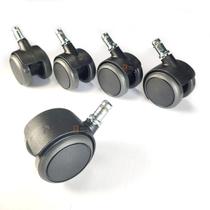 Rodizio 5 Unidade Anti-Risco Pu Para Cadeira Escritório 50Mm