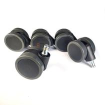 Rodizio 5 Unidade Anti-Risco PU para Cadeira Escritório 65mm
