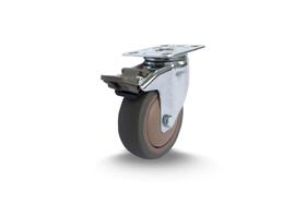 Rodízio anti risco Cap. 80kg Casterine, com freio,ideal para mesa, rack, 9,5cm altura Rodízio anti risco Cap. 80kg Casterine, com freio,ideal para mesa, rack, 9,5cm altura