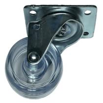 Rodizio base giratória 41mm transparente acrilico