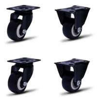 Rodizio black para carrinhos e móveis roda preta kit glb 210 e flb até 150 kgs