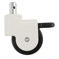 Rodizio Branco com Bucha Cadeira de Banho D50 Dellamed