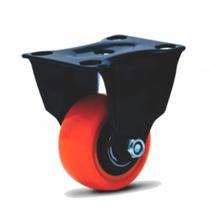 Rodízio Colson Preto Base Fixo 2P Roda Laranja Capacidade 50Kg